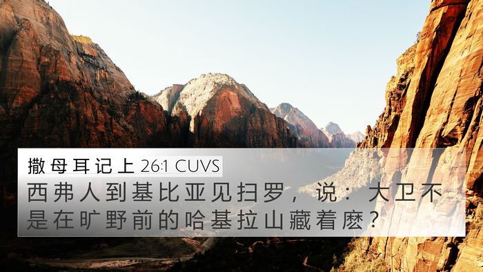 撒 母 耳 记 上 26:1 CUVS Bible Verse Image