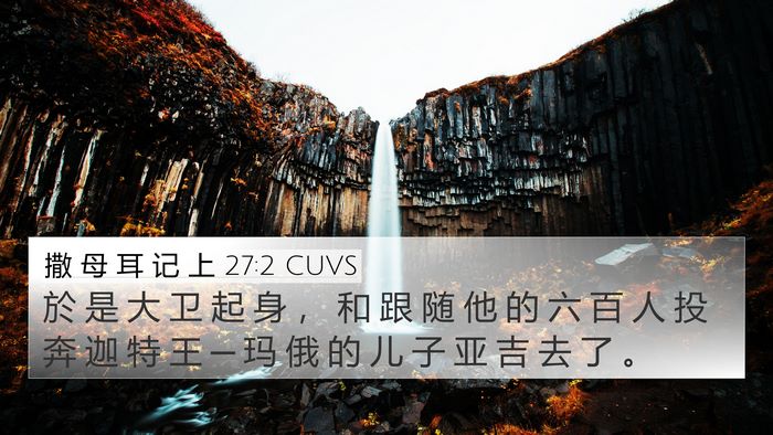 撒 母 耳 记 上 27:2 CUVS Bible Verse Image
