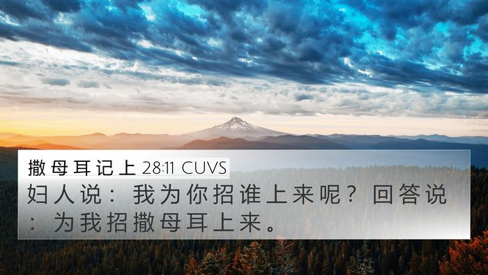 撒 母 耳 记 上 28:11 CUVS 4K Wallpaper - 妇 人 说 ： 我 为 你 招 谁 上 来 呢 - 4K Wallpaper Bible Verse