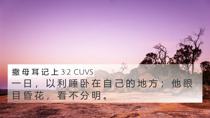 撒 母 耳 记 上 3:2 CUVS Bible Verse Image