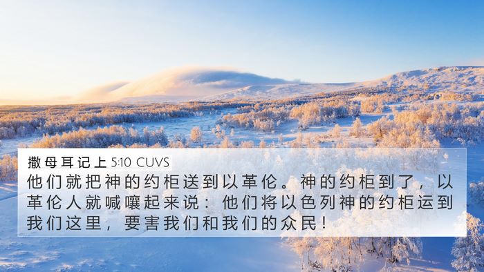 撒 母 耳 记 上 5:10 CUVS Bible Verse Image