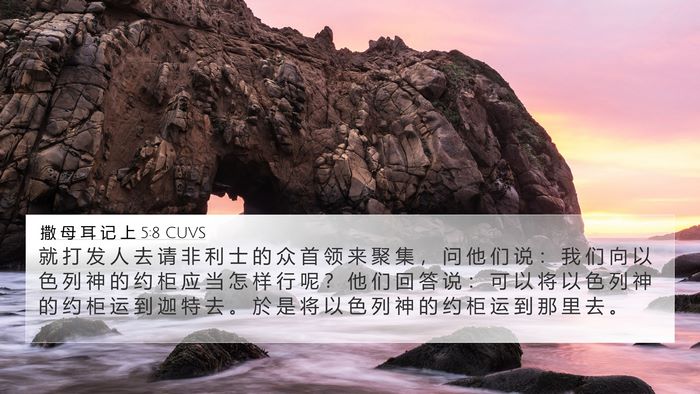 撒 母 耳 记 上 5:8 CUVS Bible Verse Image
