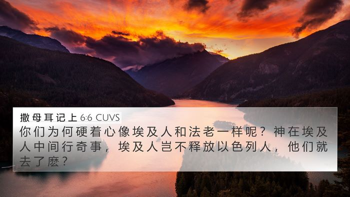撒 母 耳 记 上 6:6 CUVS 4K Wallpaper - 你 们 为 何 硬 着 心 像 埃 及 人 和 - 4K Wallpaper Bible Verse
