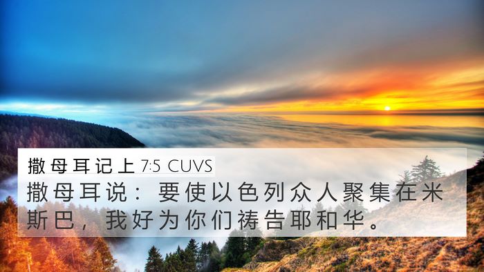 撒 母 耳 记 上 7:5 CUVS Bible Verse Image