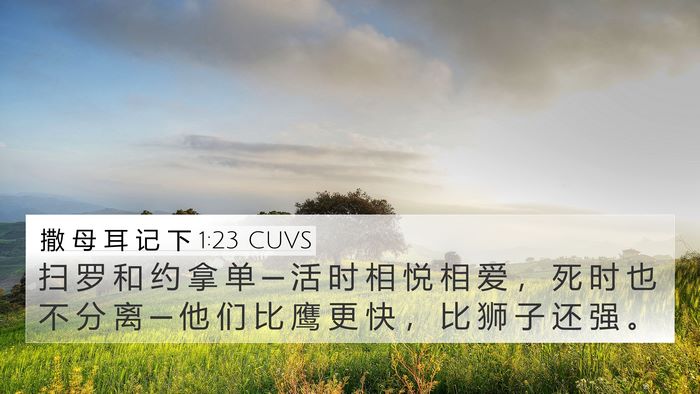 撒 母 耳 记 下 1:23 CUVS Bible Verse Image