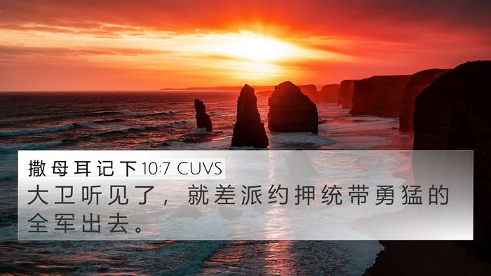 撒 母 耳 记 下 10:7 CUVS Bible Verse Image