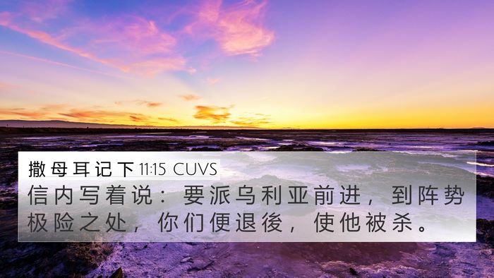 撒 母 耳 记 下 11:15 CUVS Bible Verse Image