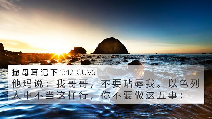 撒 母 耳 记 下 13:12 CUVS Bible Verse Image