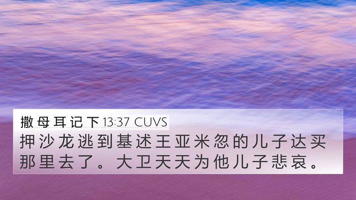 撒 母 耳 记 下 13:37 CUVS Bible Verse Image