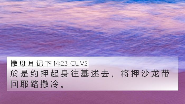 撒 母 耳 记 下 14:23 CUVS Bible Verse Image