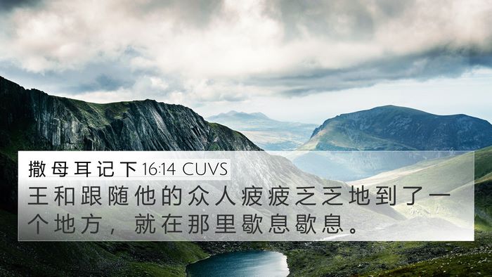 撒 母 耳 记 下 16:14 CUVS Bible Verse Image
