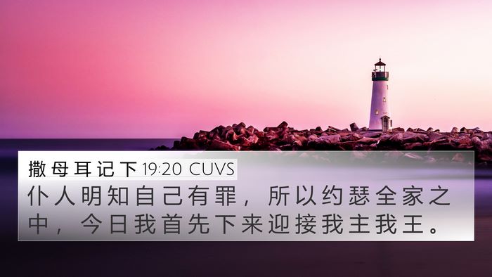 撒 母 耳 记 下 19:20 CUVS 4K Wallpaper - 仆 人 明 知 自 己 有 罪 ， 所 以 约 - 4K Wallpaper Bible Verse