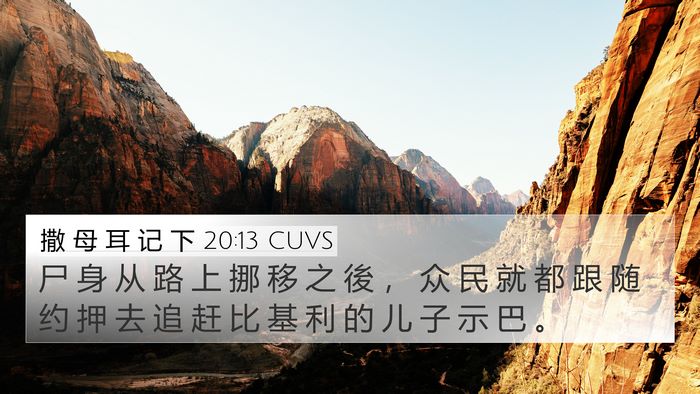 撒 母 耳 记 下 20:13 CUVS Bible Verse Image