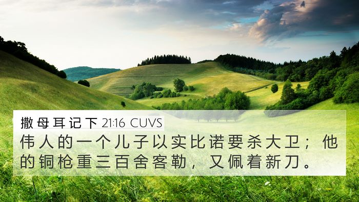 撒 母 耳 记 下 21:16 CUVS Bible Verse Image
