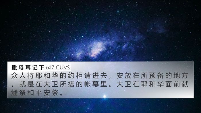 撒 母 耳 记 下 6:17 CUVS Bible Verse Image