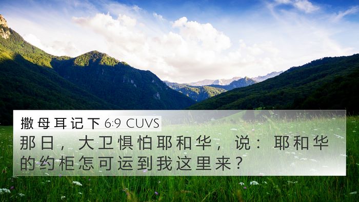 撒 母 耳 记 下 6:9 CUVS Bible Verse Image