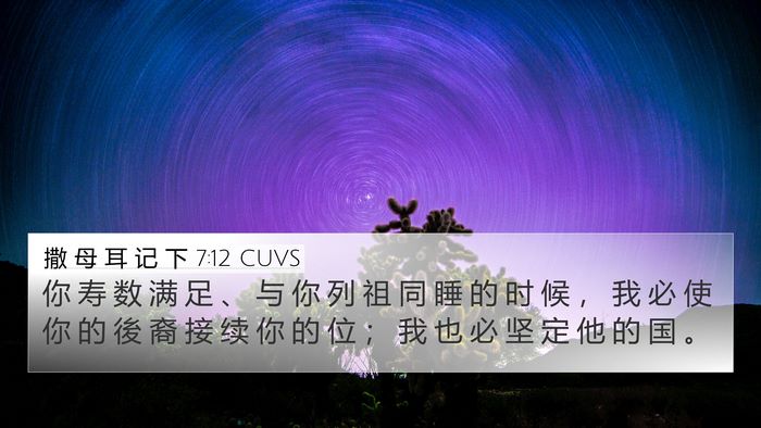 撒 母 耳 记 下 7:12 CUVS Bible Verse Image