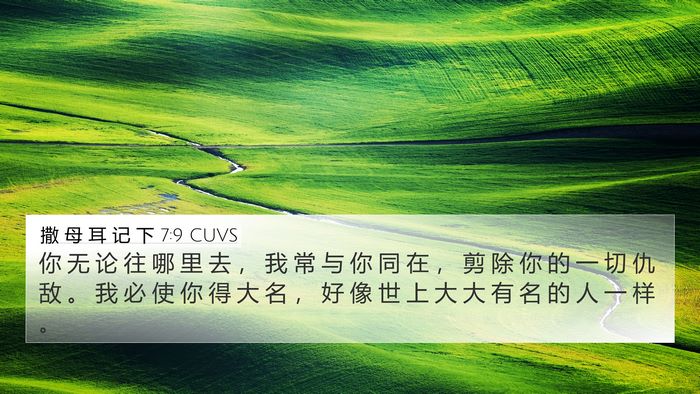 撒 母 耳 记 下 7:9 CUVS 4K Wallpaper - 你 无 论 往 哪 里 去 ， 我 常 与 你 - 4K Wallpaper Bible Verse