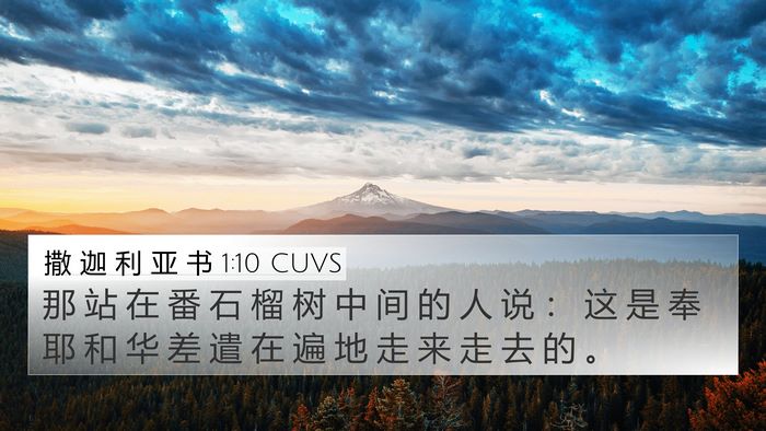 撒 迦 利 亚 书 1:10 CUVS Bible Verse Image