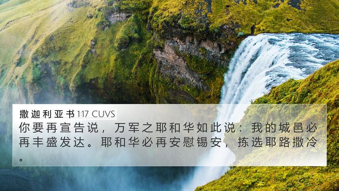撒 迦 利 亚 书 1:17 CUVS Bible Verse Image