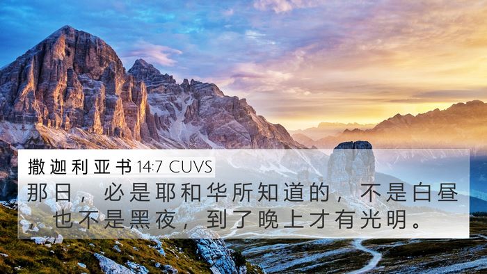 撒 迦 利 亚 书 14:7 CUVS Bible Verse Image