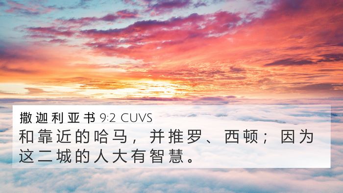 撒 迦 利 亚 书 9:2 CUVS Bible Verse Image