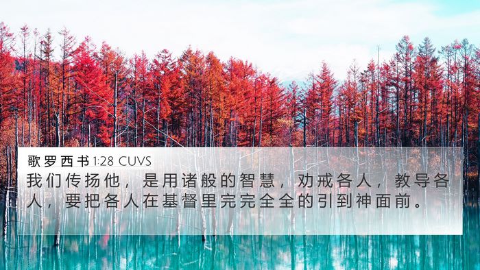 歌 罗 西 书 1:28 CUVS Bible Verse Image