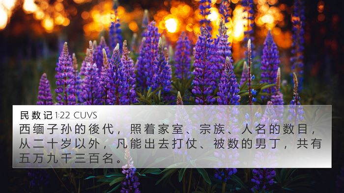 民 数 记 1:22 CUVS Bible Verse Image