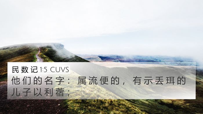 民 数 记 1:5 CUVS Bible Verse Image