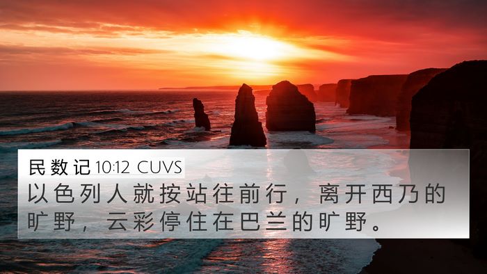 民 数 记 10:12 CUVS Bible Verse Image