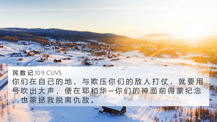 民 数 记 10:9 CUVS Bible Verse Image