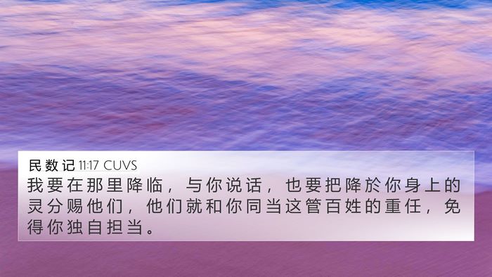 民 数 记 11:17 CUVS Bible Verse Image
