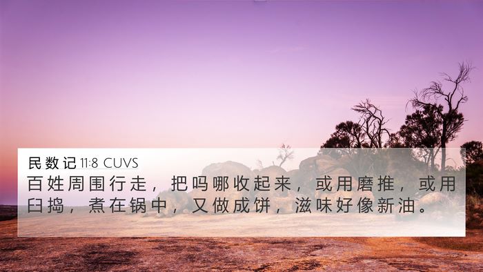 民 数 记 11:8 CUVS 4K Wallpaper - 百 姓 周 围 行 走 ， 把 吗 哪 收 起 - 4K Wallpaper Bible Verse