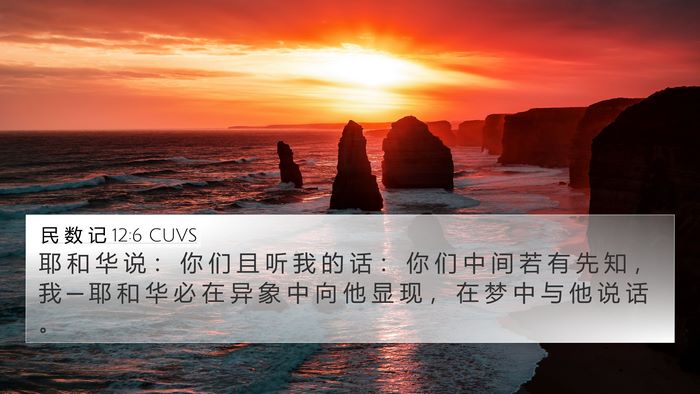 民 数 记 12:6 CUVS Bible Verse Image