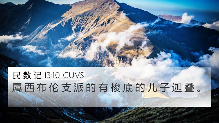 民 数 记 13:10 CUVS 4K Wallpaper - 属 西 布 伦 支 派 的 有 梭 底 的 儿 - 4K Wallpaper Bible Verse