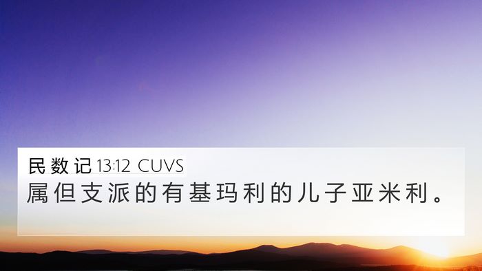 民 数 记 13:12 CUVS 4K Wallpaper - 属 但 支 派 的 有 基 玛 利 的 儿 子 - 4K Wallpaper Bible Verse