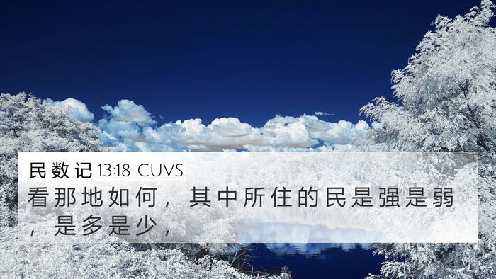 民 数 记 13:18 CUVS 4K Wallpaper - 看 那 地 如 何 ， 其 中 所 住 的 民 - 4K Wallpaper Bible Verse