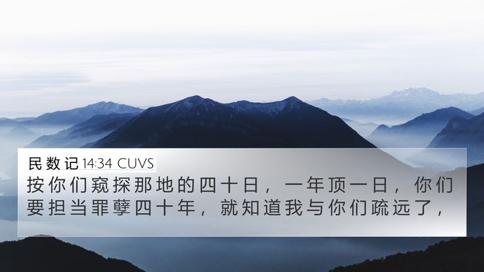 民 数 记 14:34 CUVS Bible Verse Image