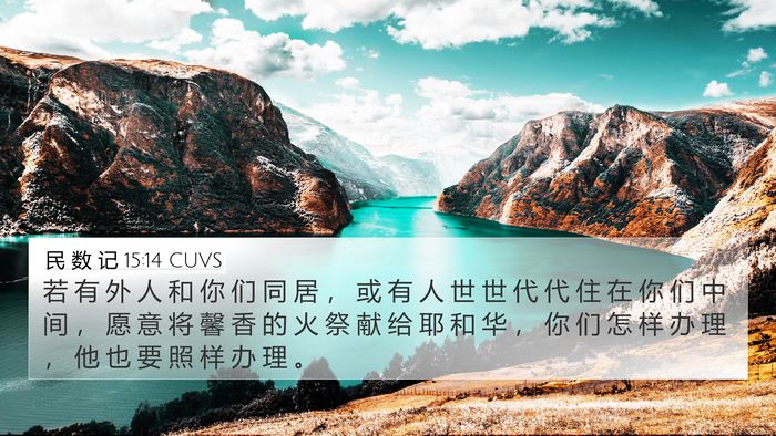 民 数 记 15:14 CUVS Bible Verse Image