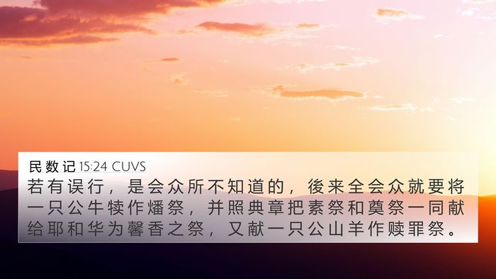 民 数 记 15:24 CUVS Bible Verse Image