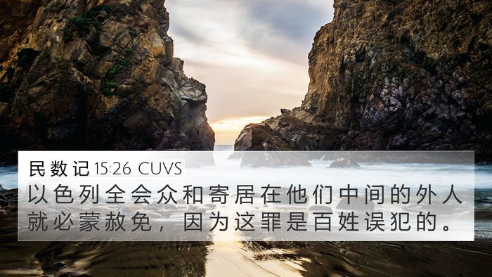 民 数 记 15:26 CUVS 4K Wallpaper - 以 色 列 全 会 众 和 寄 居 在 他 们 - 4K Wallpaper Bible Verse