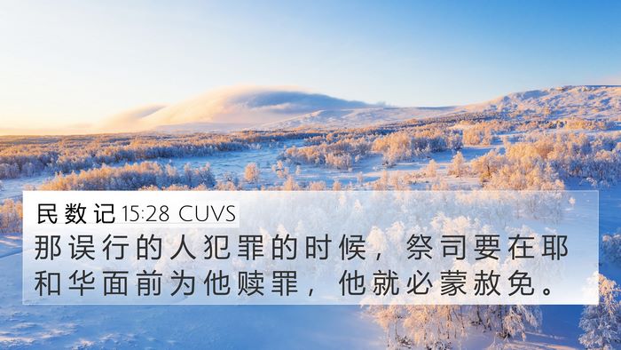 民 数 记 15:28 CUVS Bible Verse Image