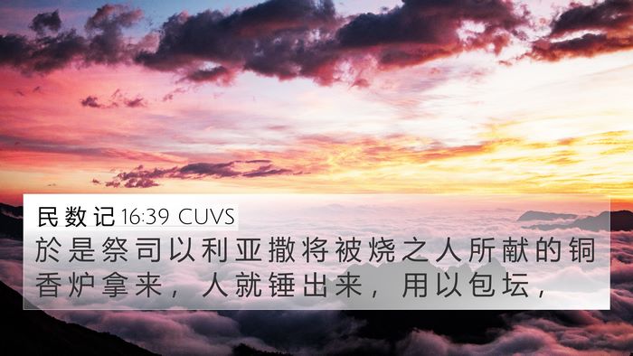 民 数 记 16:39 CUVS Bible Verse Image