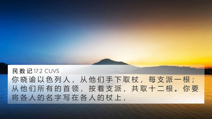 民 数 记 17:2 CUVS Bible Verse Image