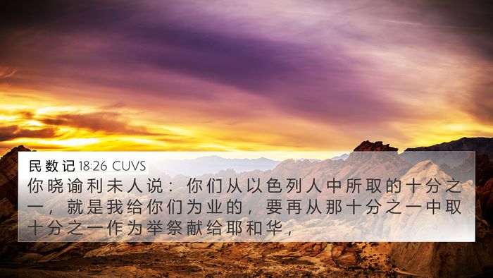 民 数 记 18:26 CUVS Bible Verse Image