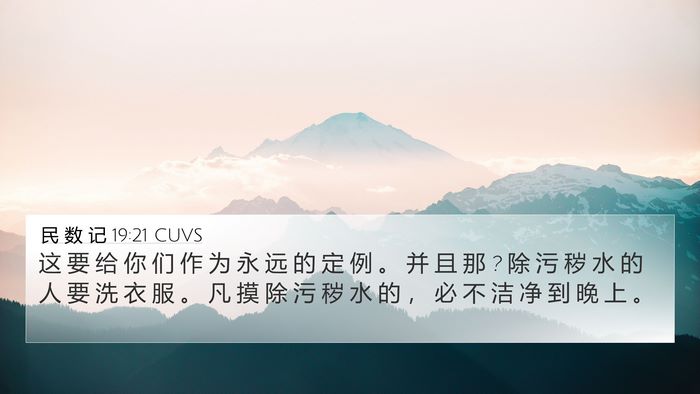 民 数 记 19:21 CUVS Bible Verse Image