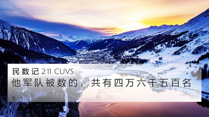 民 数 记 2:11 CUVS Bible Verse Image