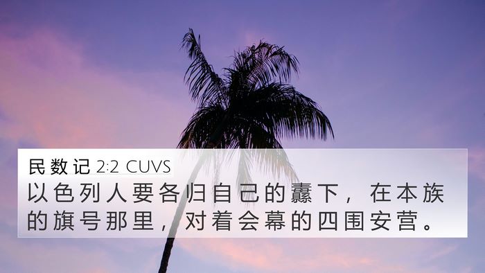 民 数 记 2:2 CUVS Bible Verse Image