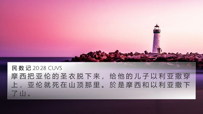 民 数 记 20:28 CUVS Bible Verse Image