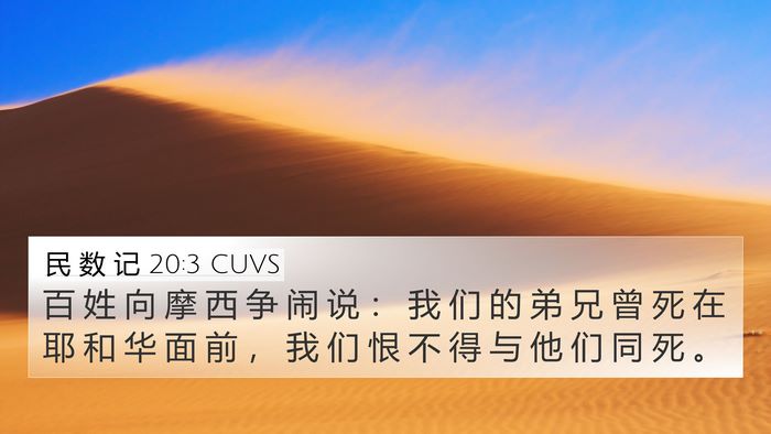 民 数 记 20:3 CUVS Bible Verse Image